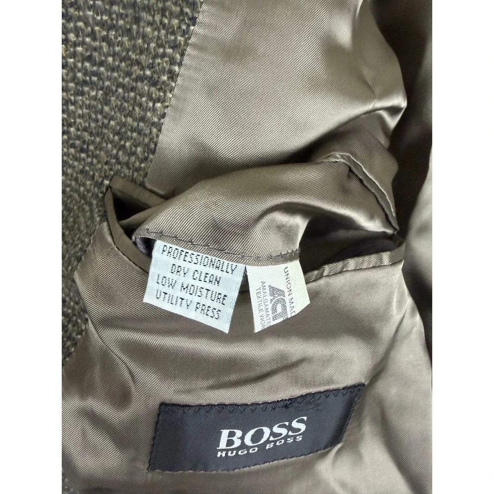 Hugo Boss Einstein 100% Cashmere Blazer Brown Colombo Tweed Sport Coat Mens 40R